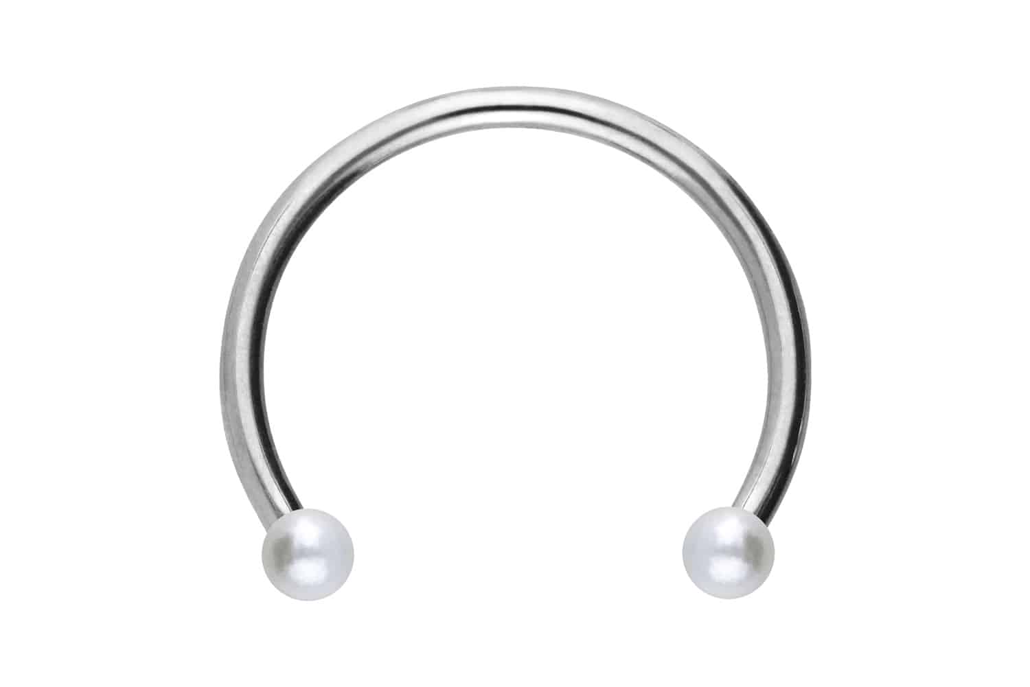 Titan Hufeisenring Piercing SYNTHETISCHE PERLEN